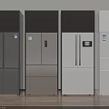 Modern Refrigerators With Multiple Styles Color Options And Digital Displays 3d model