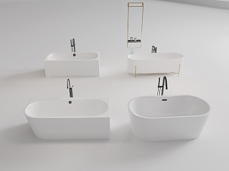 Modern Bathtub Bathtub Independent Bathtub Integrated Bathtub Faucet 3d model