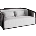New Chinese-style double sofa 3d model