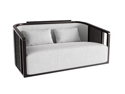 New Chinese-style double sofa 3d model