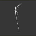 Elegant Decorative Furniture With White Silhouette On Slim Pole Design