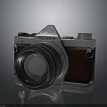 PANTHEON Vintage Film Camera With Classic Metal Body Brown Leather And Large Lens Design