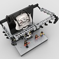 LEGO toy blocks rock stage rock band live 3d model