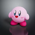 Cute Pink Cartoon Character With Big Blue Eyes Red Mouth And Round Body