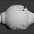Modern White Robot Design Featuring Round Head Camera Lens And Mechanical Limbs