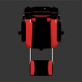 Modern Ergonomic Gaming Chair With Black Red Cushioned Design And Reclining Footrest