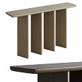 Minimalist Entryway Console Table And Side Cabinet With Wooden Finish And Simple Design Structure