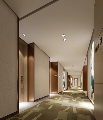 Hotel Corridor 3d model