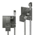 Modern Wall Mounted Faucet And Shower System With Handheld Sprayer And Chrome Finish