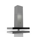 Modern Stainless Steel Kitchen Range Hood With Sleek Vertical Design And Efficient Ventilation 3d model