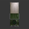 Classic Vintage Green Off Road Vehicle With Canvas Top And Front Spare Tire