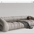 Modern Multiplayer Sofa Multiplayer Leather Sofa 3d model