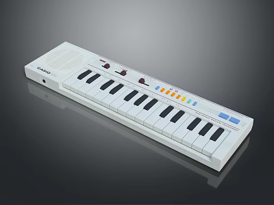 CASIO Electronic Keyboard Musical Instrument With Black White Piano Keys Buttons And Indicator Lights 3d model