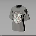 Gray T Shirt With MAXIMIZE ELIMINATE Text Number 15 And Artistic Graphics Design
