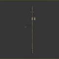 Traditional Wooden Utility Pole With Crossarm And Electrical Equipment Components