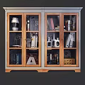 American Bookshelf Bookcase Locker 3d model