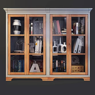 American Bookshelf Bookcase Locker 3d model