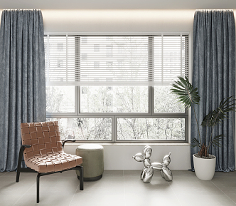 Modern Curtains 3d model