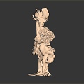 Modern game character tree man tree man dead wood dead wood man dry wood dry 3d model