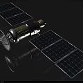 Advanced Satellite With Solar Panels Antenna And Main Structure Design 3d model