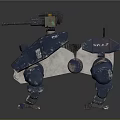Smart Machine Four Legged Armored Combat Robot With Cannon And Tactical Equipment