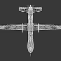 Modern Unmanned Fighter Jet With Long Wingspan And Streamlined Gray Body Design