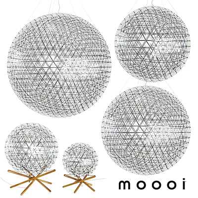 Modern Spherical Chandeliers with Triangular Mesh Design in Various Sizes for Interior Decor 3d model