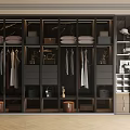 Modern Wardrobe Interior Design With Glass Doors Hanging Clothes Drawers And Shelves