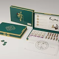 Perfume Cosmetics Luxury Gift Set With Green Box And Small Serum Vials Inside
