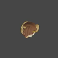 3D Animated Anthropomorphic Lion Game And Movie Character With Brown Fur And Blue Eyes Standing Pose
