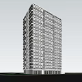 Modern High Rise Residential Building With Green Lawn Trees And Outdoor Recreational Area