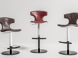 Modern Bar Chair Bar Chair Combination 3d model