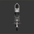 Modern Gray Motorcycle Featuring Green Accents Number 17 Black Seat Silver Wheels
