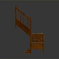 Wooden Staircase Design With Handrail And Steps For Interior Spaces