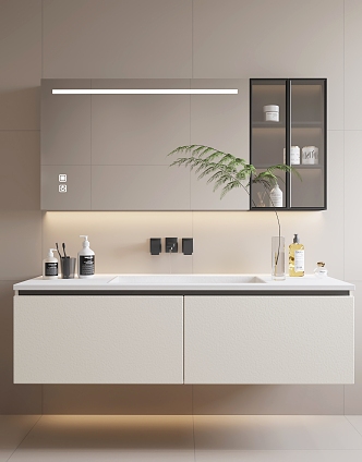 modern sink bathroom cabinet 3d model