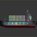 3D Rendered Cargo Ship With Colorful Containers And Unique Design