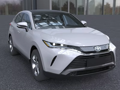 White Toyota SUV With Modern Front Facia Sleek Lines And LED Headlights 3d model
