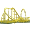 Modern roller coaster cartoon roller coaster children's amusement park facilities roller coaster outdoor playground amusement facilities roller coaster amusement park amusement facilities children's play 3d model