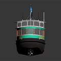 Harbor Ferry Water Transport With Budget Cuts Banner Blue Flag Number 25 White And Teal