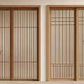 New Chinese-style sliding door 3d model