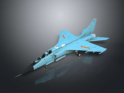 Light Blue Aerospace Shuttle Model With Red Emblems On Smooth Gray Background 3d model