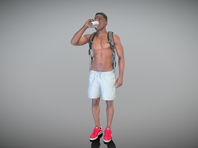 Sports men drink water people fitness people model