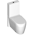Modern White One Piece Toilet With Sleek Design And Clean Water Tank