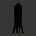 M107A1 Weapon Artillery Rocket with Tripod Base Gray Cylindrical Body Marked 39