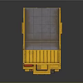 Large Yellow Mining Truck With Heavy Duty Dump Body Large Tires And Cab