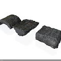 Natural Wood Stone Blocks With Rough Textured Surfaces And Gray Hues