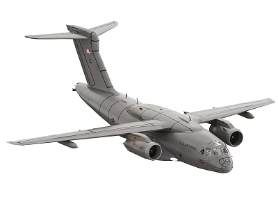 Military Fighter Jet Featuring Gray Body Twin Engines And American Flag Markings 3d model