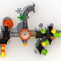 Modern slide amusement slide 3d model
