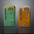 Vintage Green Sprite And Orange Sunny Delight 10 Cent Vending Machines