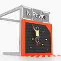 Rock Climbing Wall Interactive Game Man Action Iron Net Cement Activities Commonly Used Fashion Net Red Card Classic Conference Exhibition Tour Shopping Mall 3d model